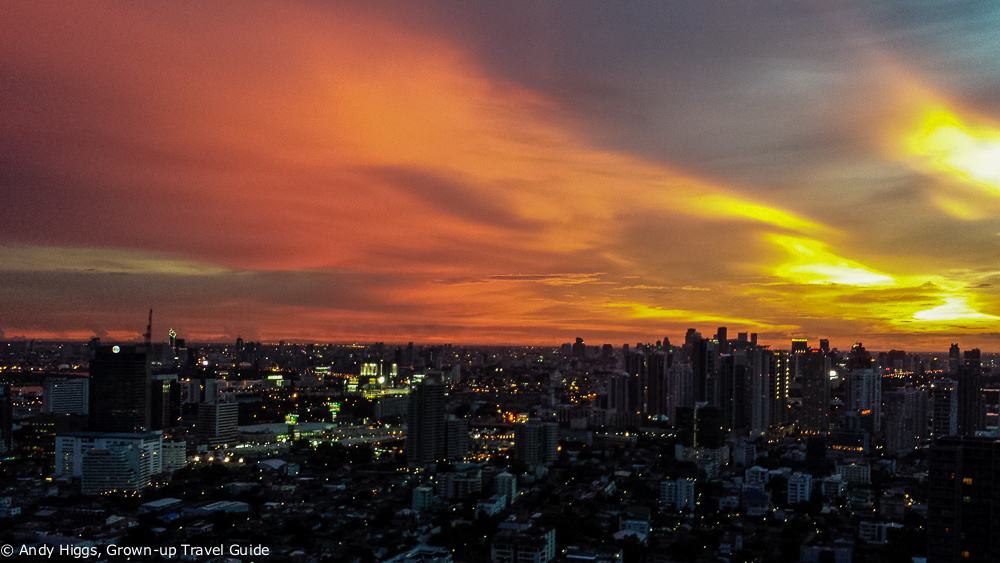 Sunset from Octave Bangkok Marriott Sukhumvit
