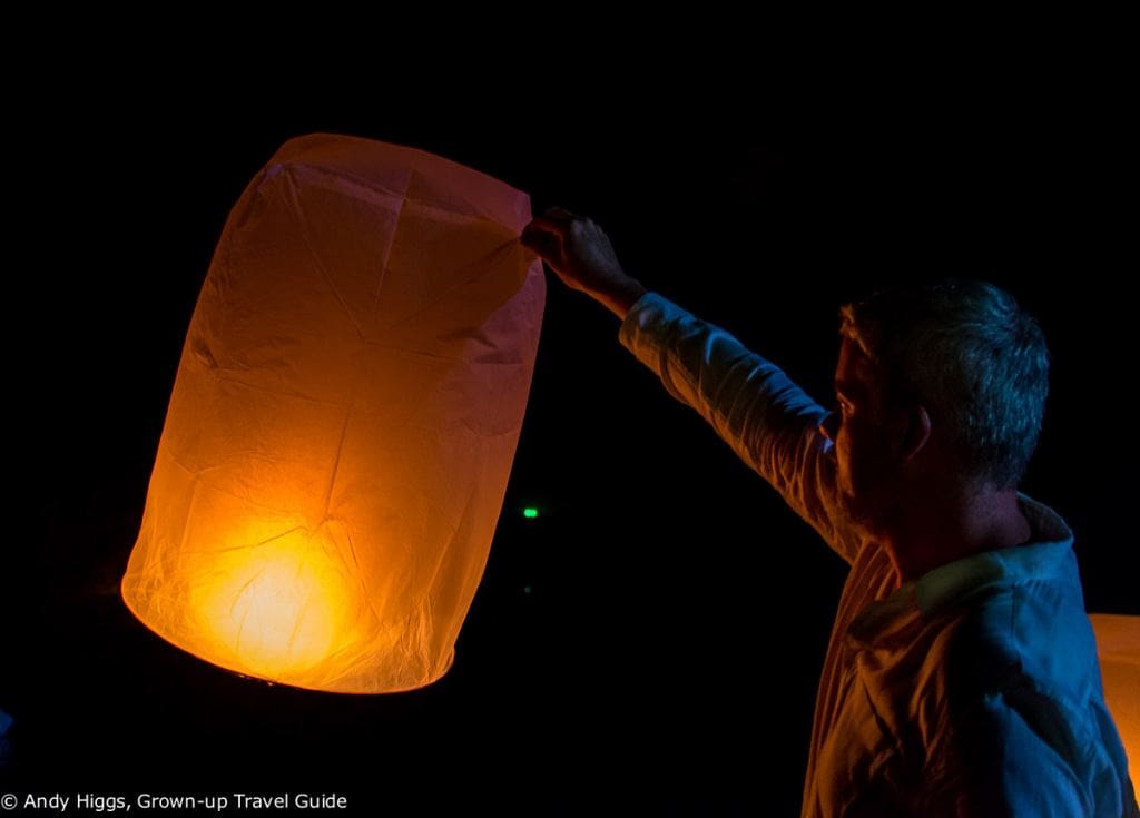 Releasing a lantern NYE 2013