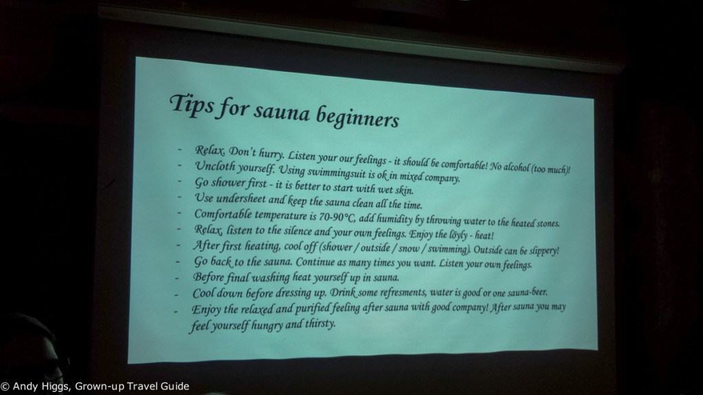 Sauna tips