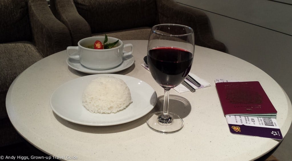 Thai First Class A380 BKK Lounge food