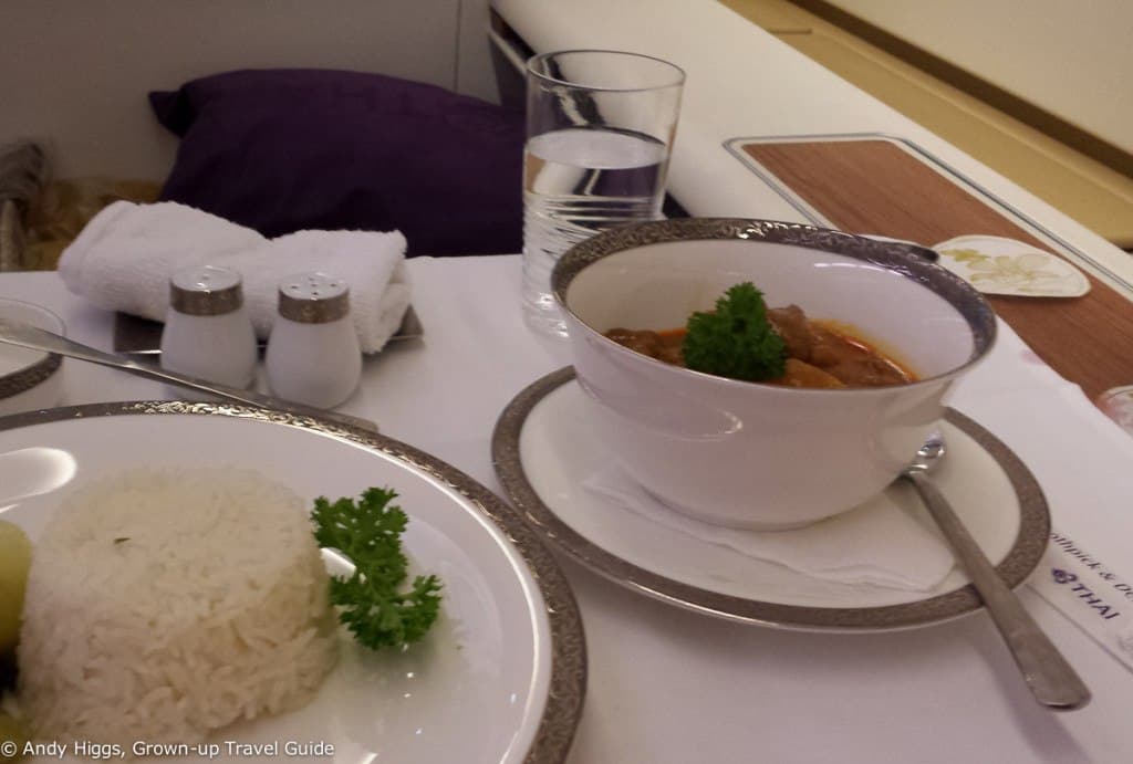 Thai First Class A380 Main course