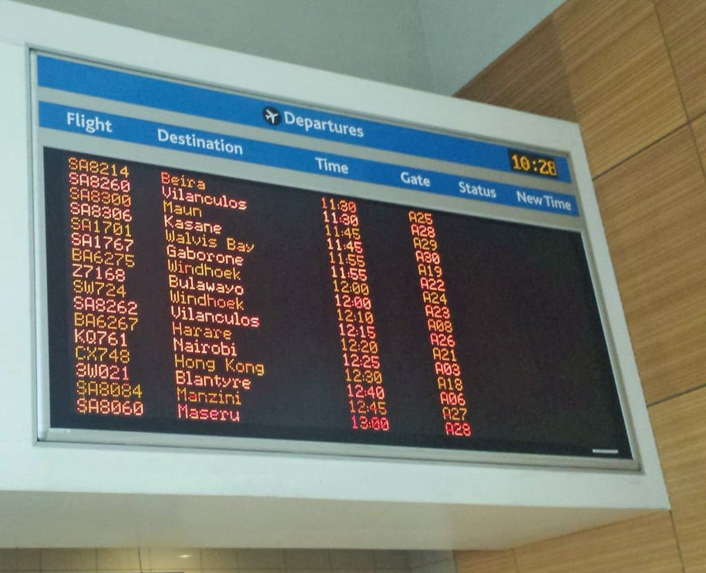 Departures board