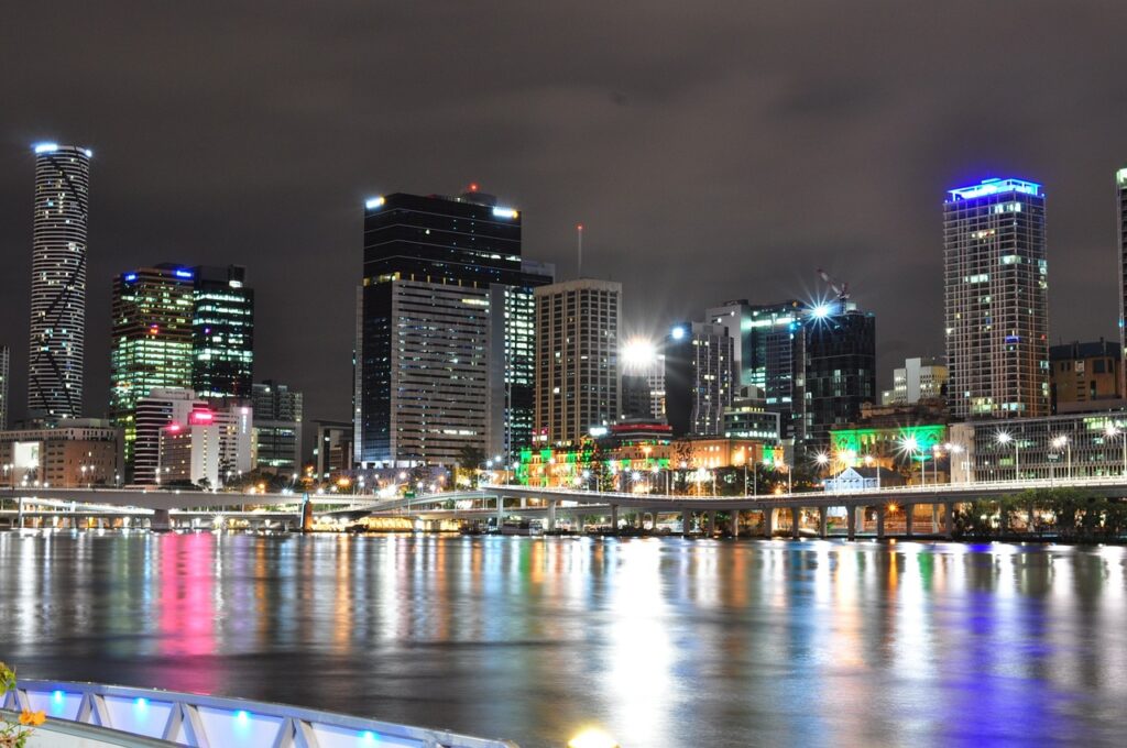 Brisbane skyline at night